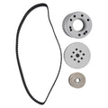 Billet Aluminum Gilmer Belt Drive Pulley Kit for Chevy SBC 305 327 350 400