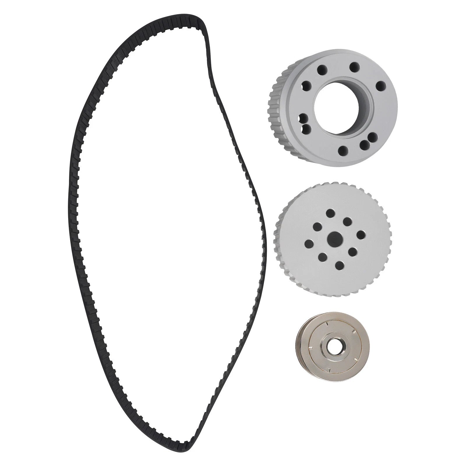 Billet Aluminum Gilmer Belt Drive Pulley Kit for Chevy SBC 305 327 350 400