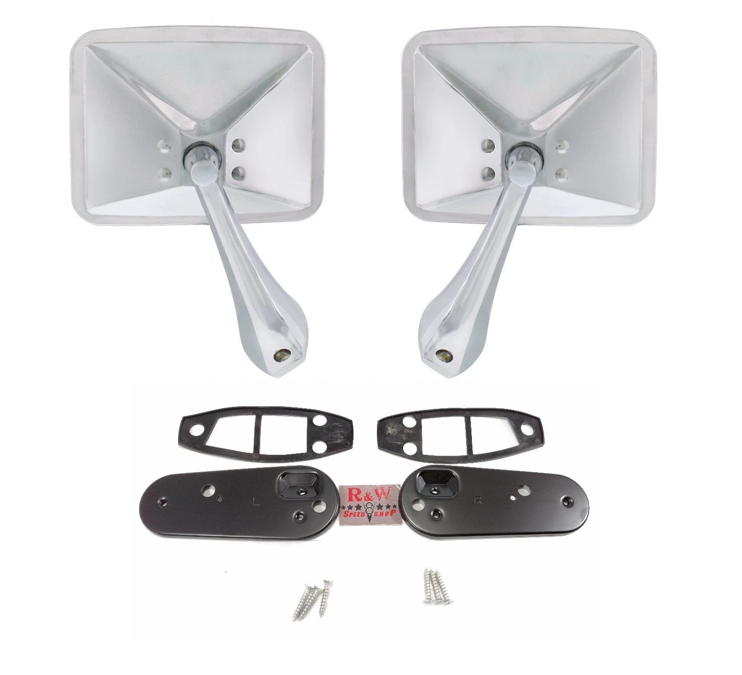 Outside Rearview Door Mirrors Chrome Pair for 1970–1972 Chevy Truck