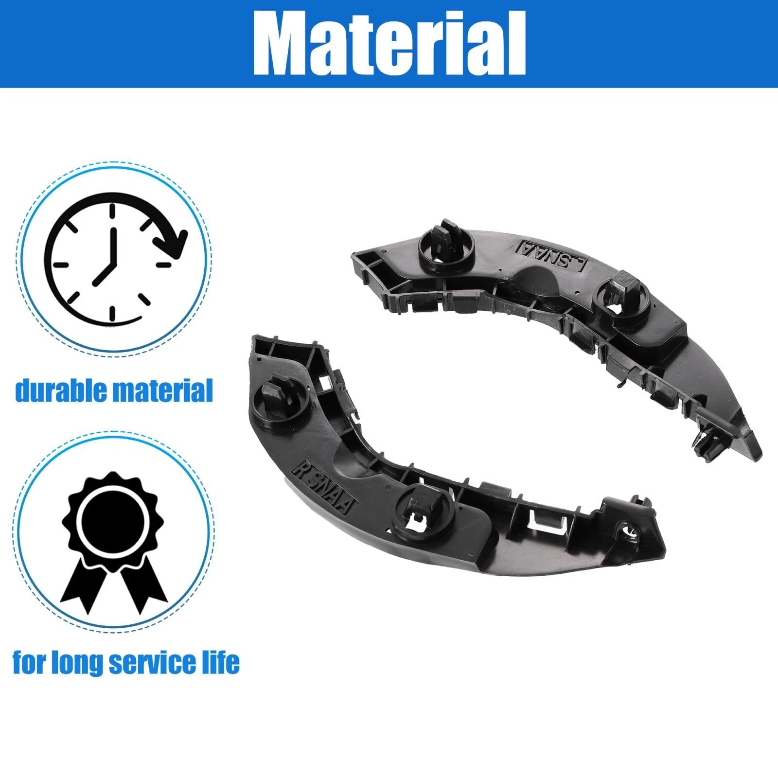 1 Pair Front Bumper Bracket for Honda Civic (2006–2011) Left Right Side