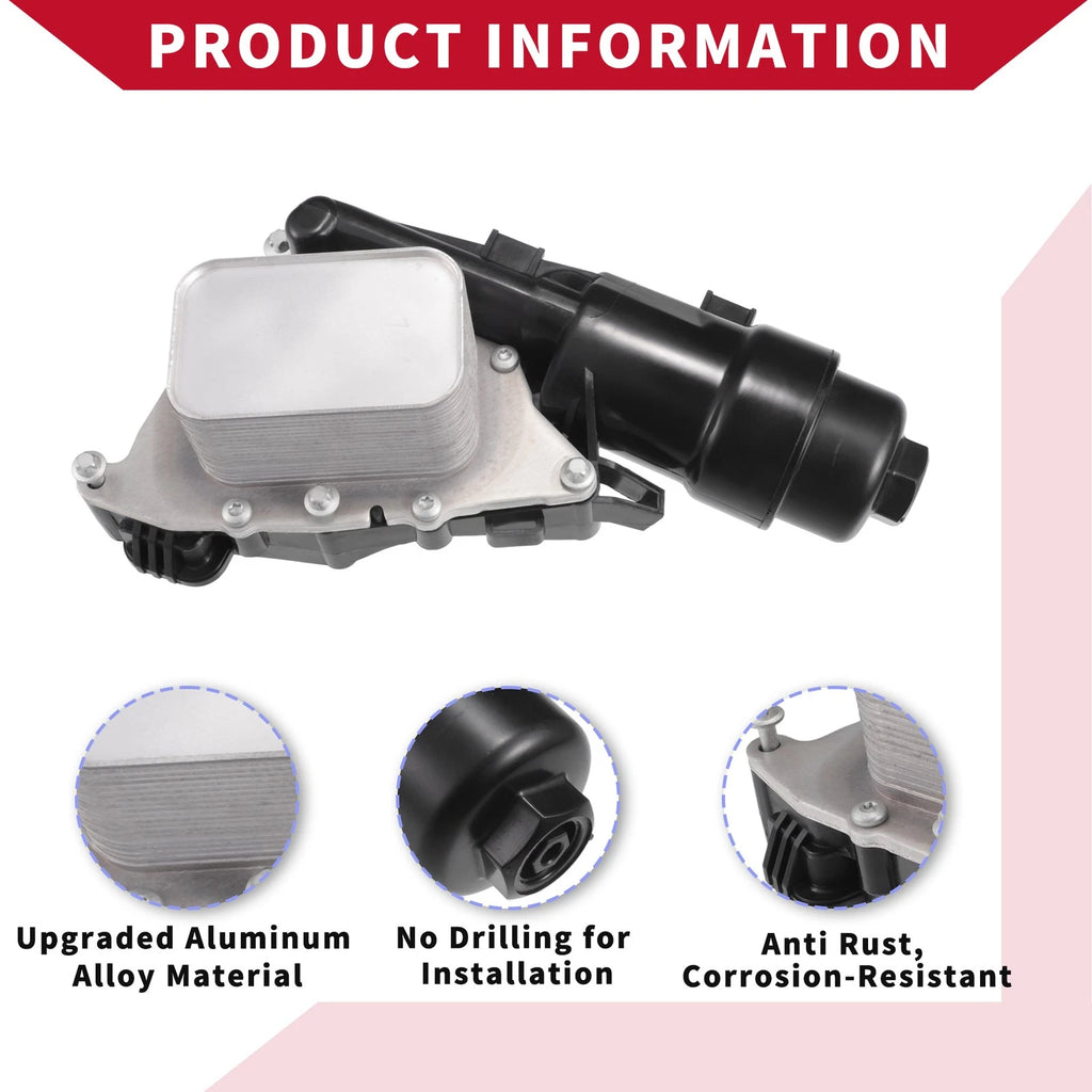 Engine Oil Cooler Filter Housing with Bolt for BMW i8, X2, X1 (2014–2021) No. 11428585235