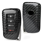 Car Remote Key Fob Cover Case for Lexus GS350 IS350 (2014–2017) Carbon Fiber Black