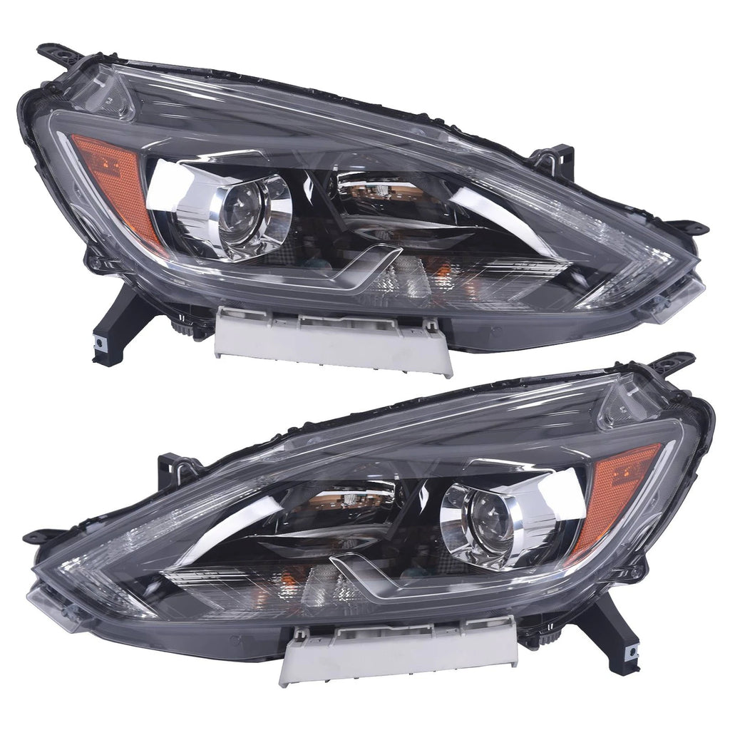 Set of 2 LED Headlights with DRL for Nissan Sentra (2016-2019)