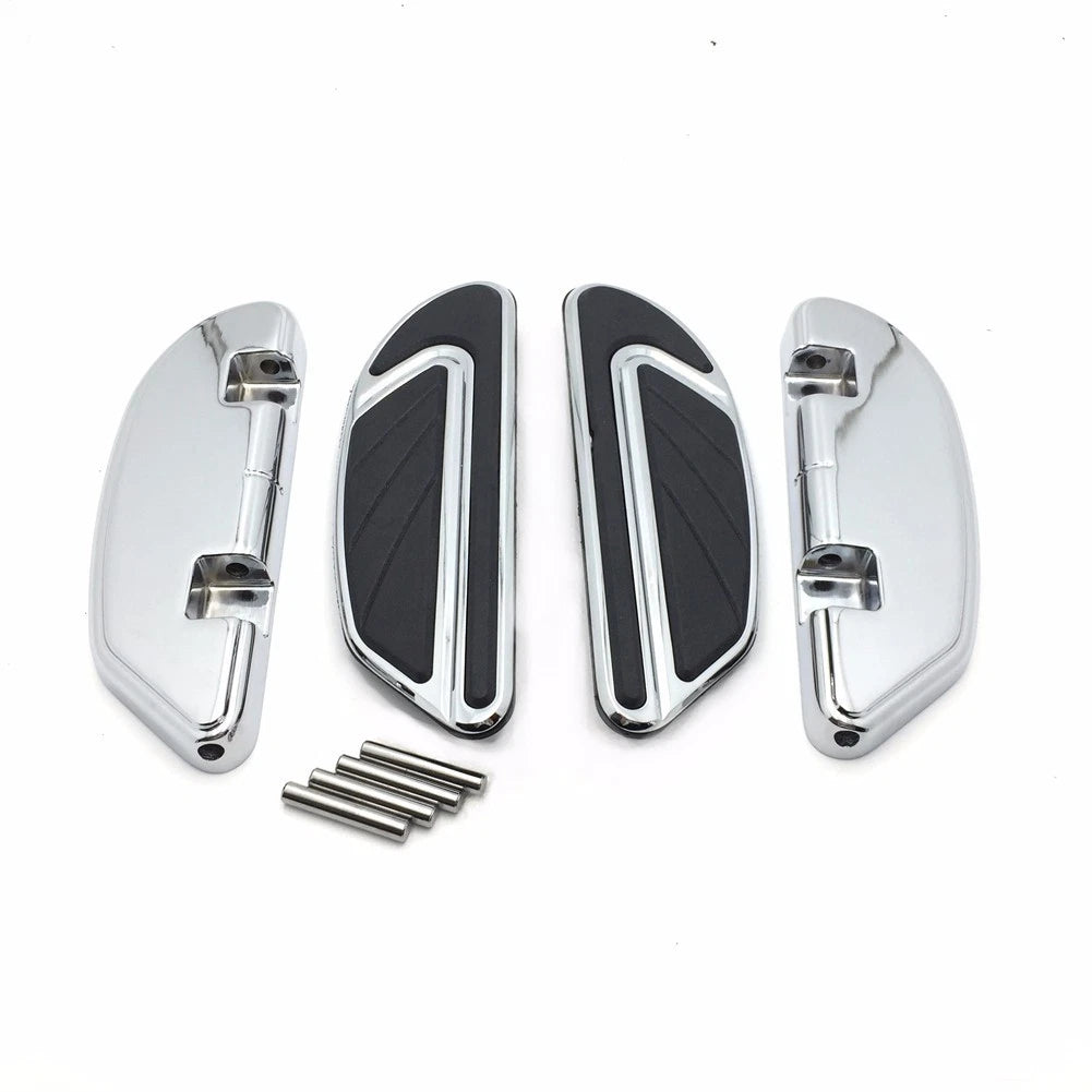 Chrome Airflow Footboard Kit for Harley Softail (2000–2017), Touring (1986–2017)