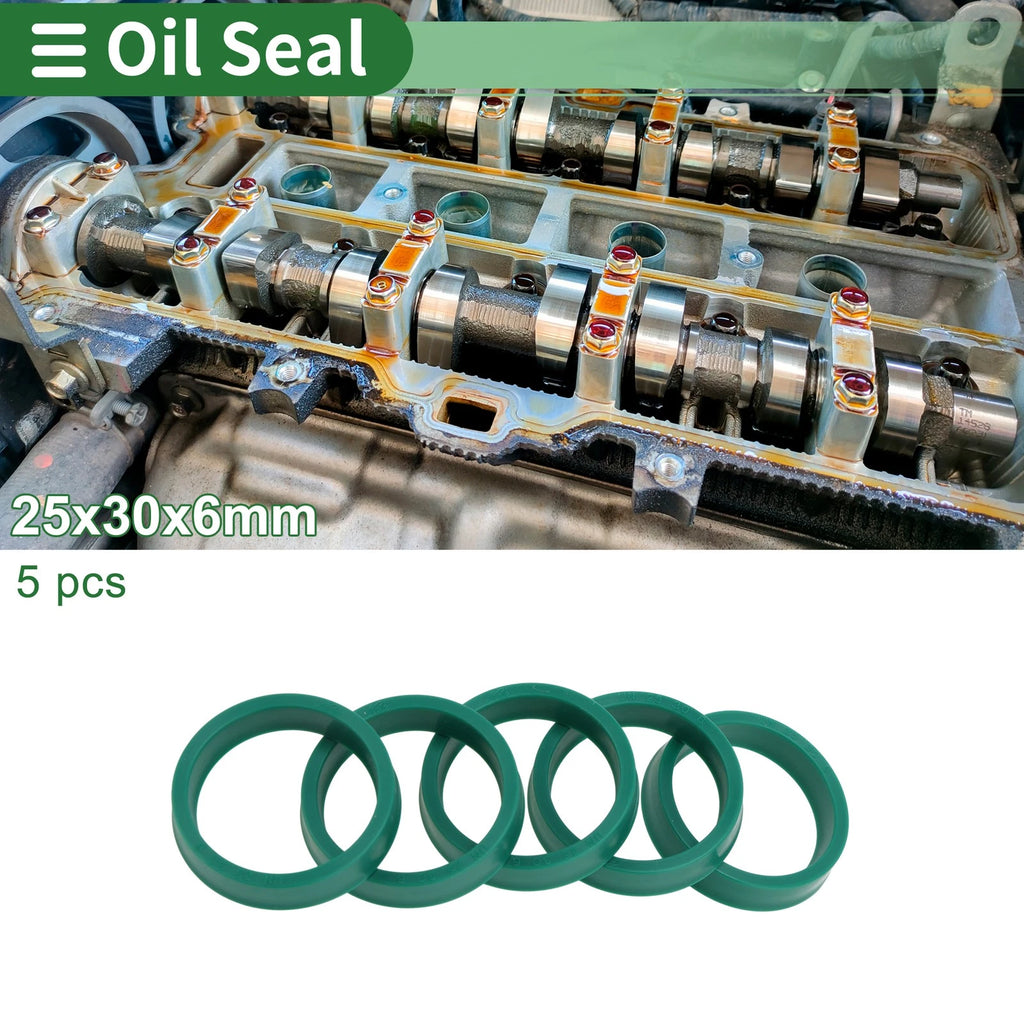 Set of 5 Oil Seal Ring 25x30x6mm for Rotary Shaft (High Pressure)