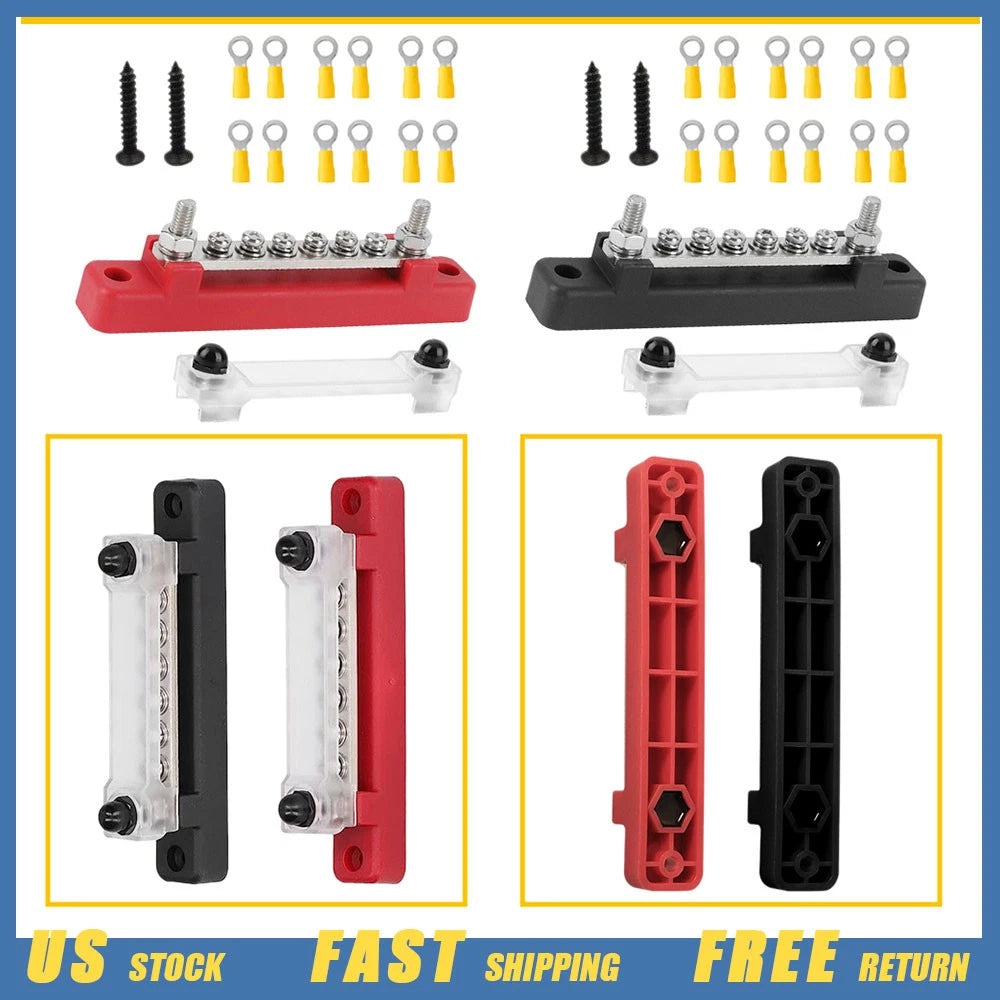 Power Bus Distribution Bar Terminal for Car Boat (150A, 6 Way)