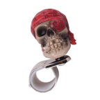 Steering Wheel Spinner Knob for Car (Red Skull Design)