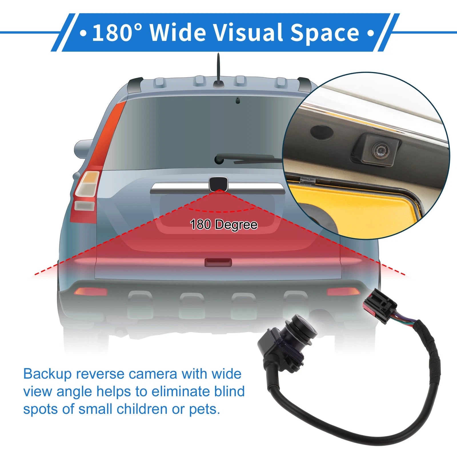 Rear View Camera for Chrysler 300, Dodge (120-180 Degree)