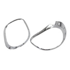 Pair Chrome Taillight Trim Ring Bezel for Fiat 500L (2014–2020)