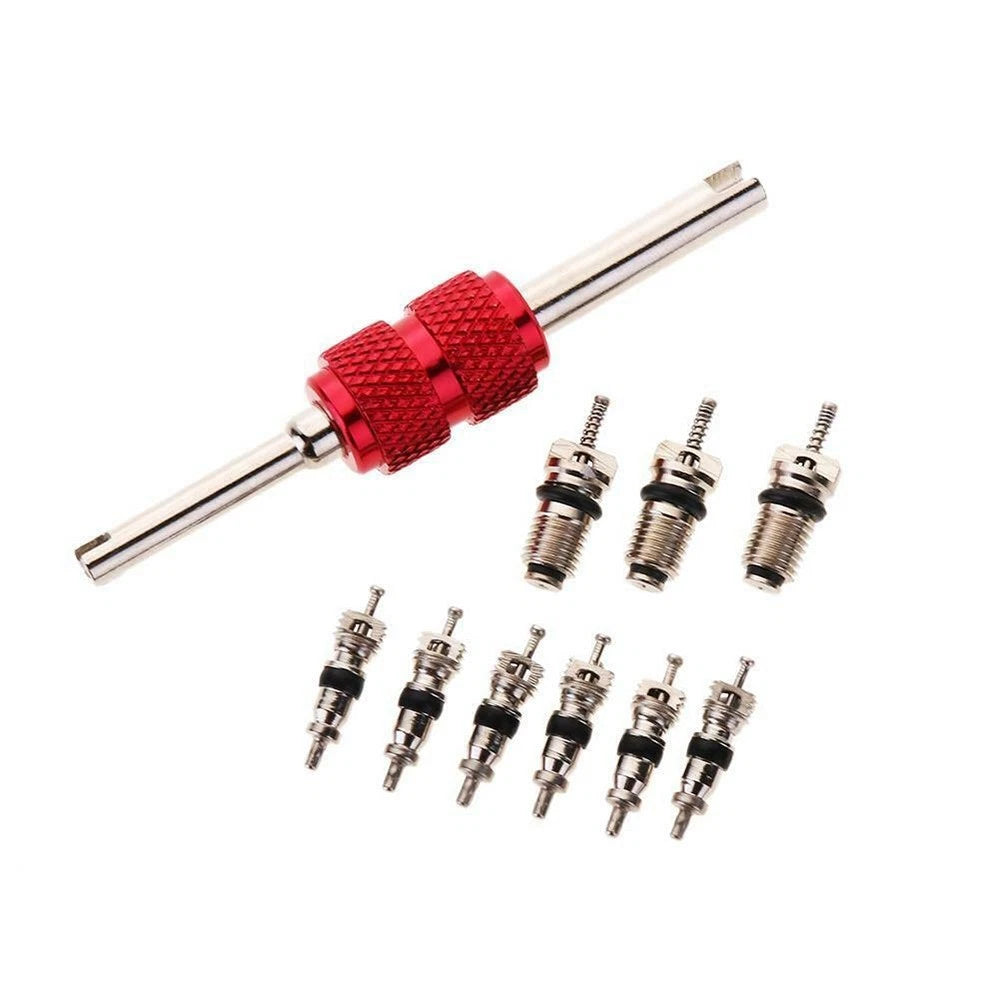 Air Conditioning Valve Cores Kit for A/C System (Copper, Remover Tool)