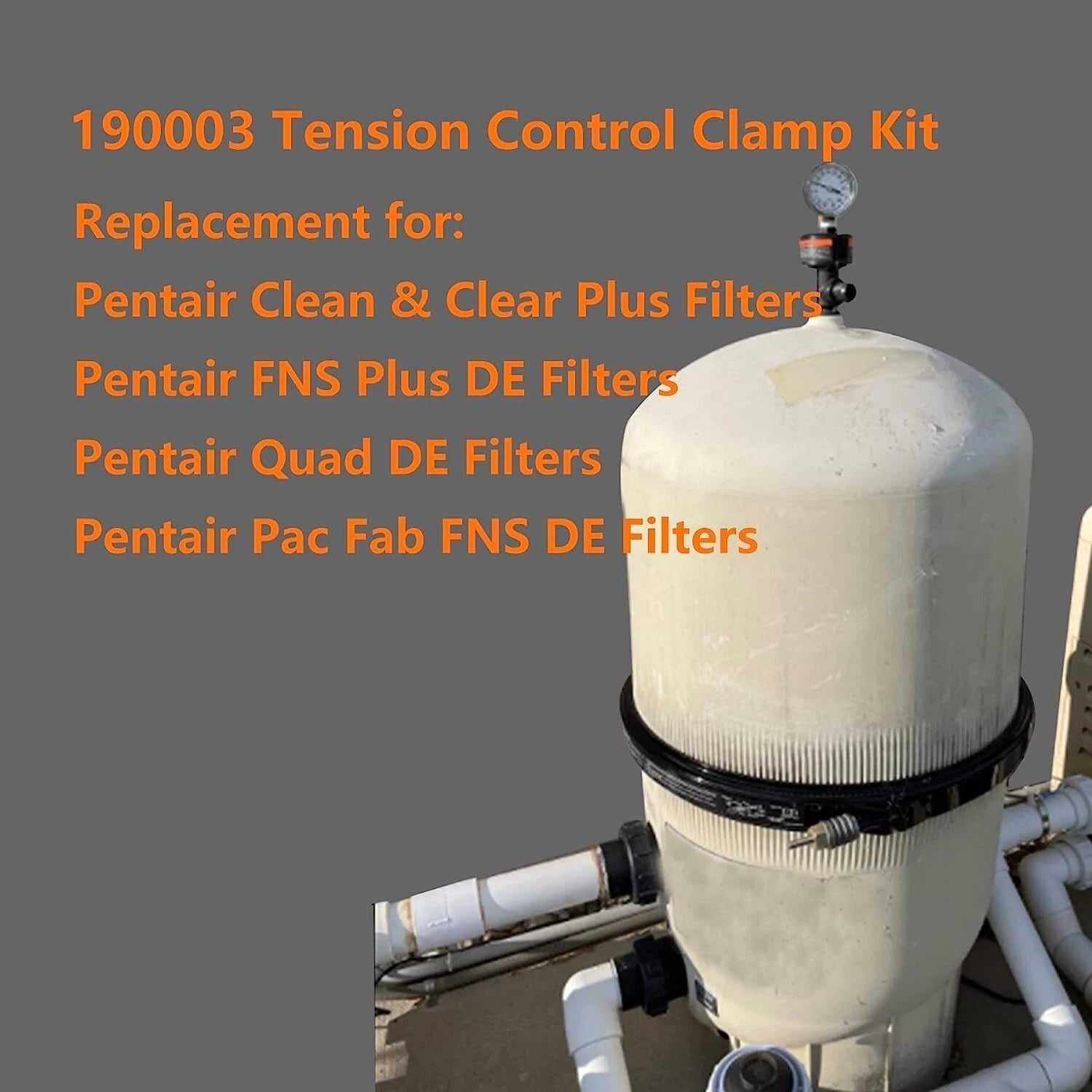 Tension Control Clamp Kit for Pentair Pool and Spa Filter