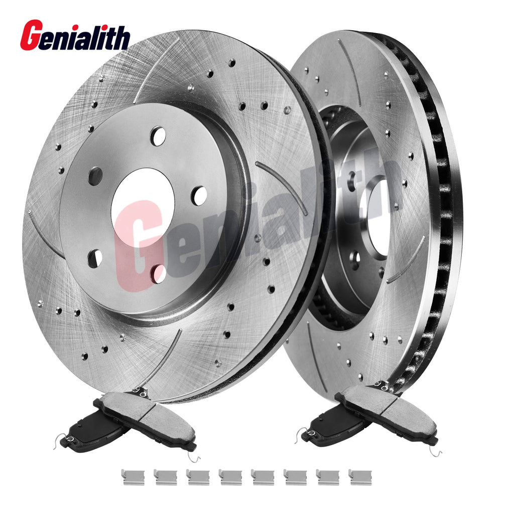 Front Brake Rotors + Ceramic Pads for Ford Mustang (2015–2023)