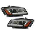 HID/Xenon Headlight Pair with LED DRL for Audi Q5 SQ5 (2013–2017)