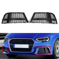 Open Mesh Honeycomb Front Bumper Fog Light Grille for Audi A3 S3 (2013-2020)