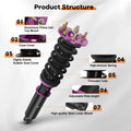 Purple Coilovers for Honda Accord (2003–2007) Adjustable Height