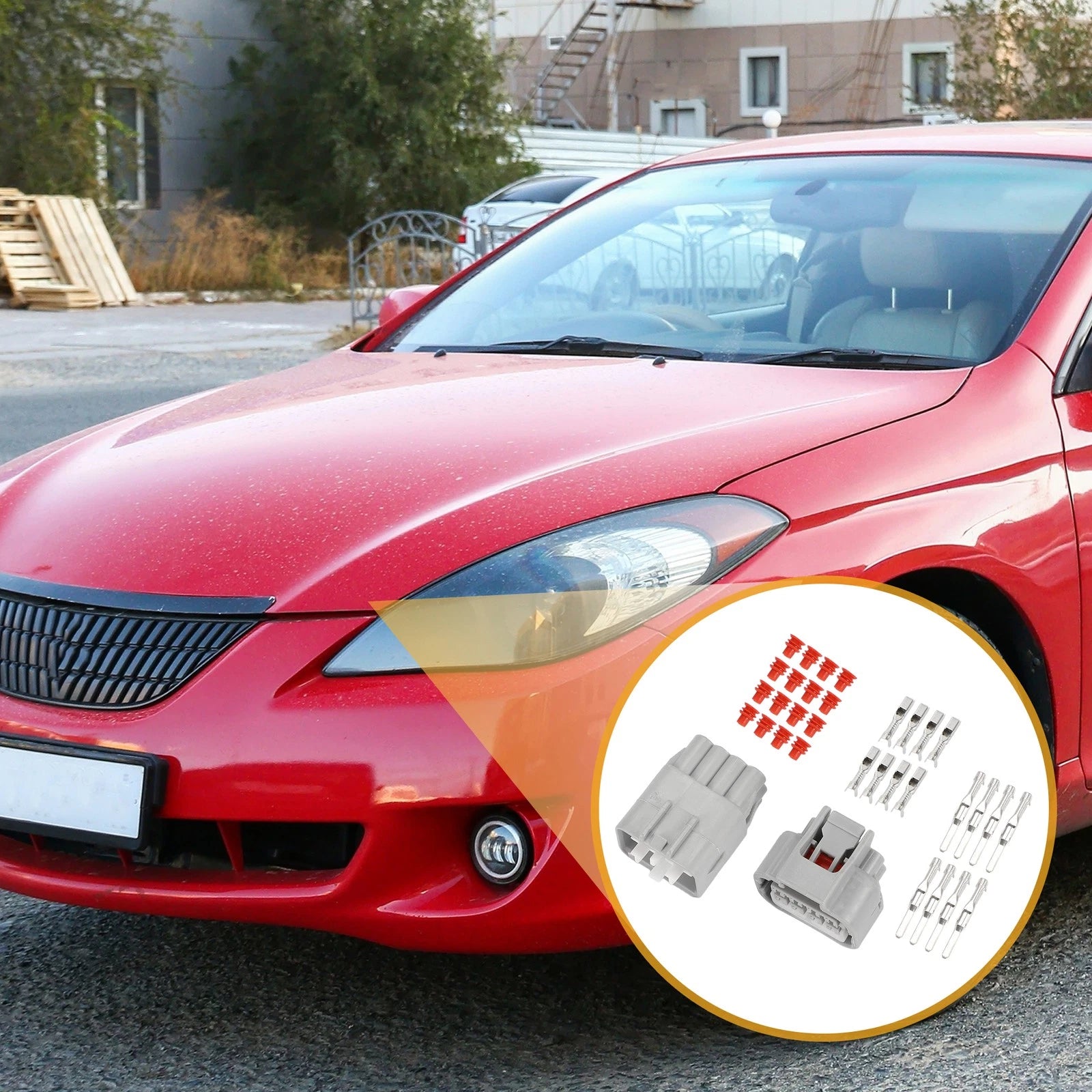 8Pin Headlight Waterproof Connector Plug for Toyota 