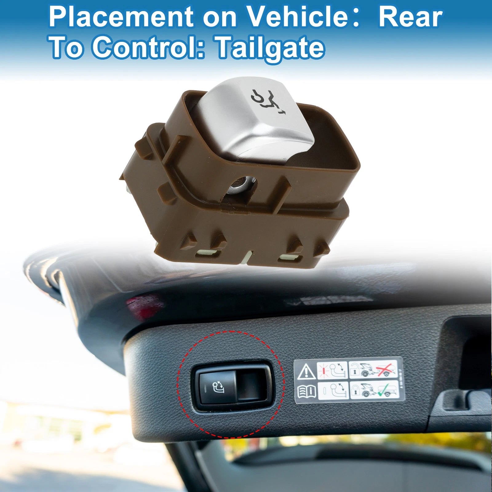 Trunk Release Switch No.A2059051613 for Mercedes-Benz C180 (2017–2018) Brown