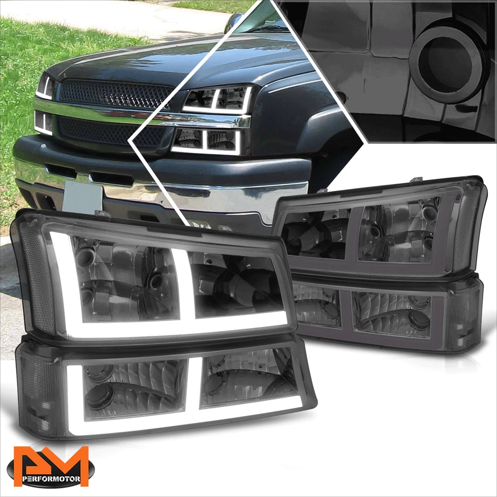 LED DRL Headlights Bumper Lamps for Chevy Silverado/Avalanche (2003–2007)