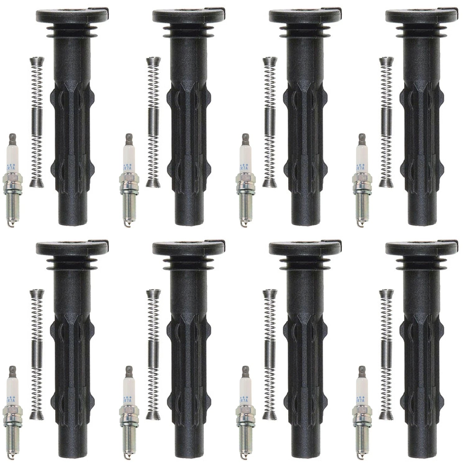 NGK 8 Laser Platinum Spark Plugs & Denso Coil Boots for Mercedes CLS550 (2007–2011)