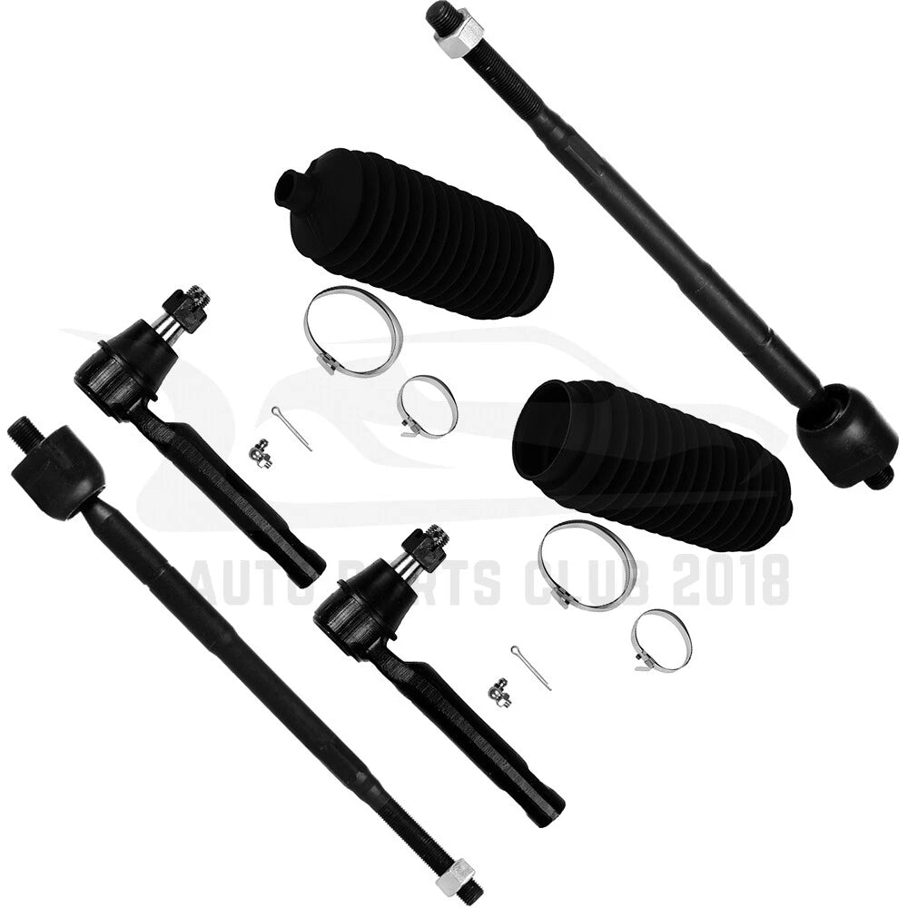 Set of 6 Front Steering Tie Rod Rack and Pinion Bellows for Nissan Quest (2004–2009)