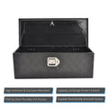 30" x 13" x 10" Black Aluminum Tool Box for Pickup Truck (Fits )
