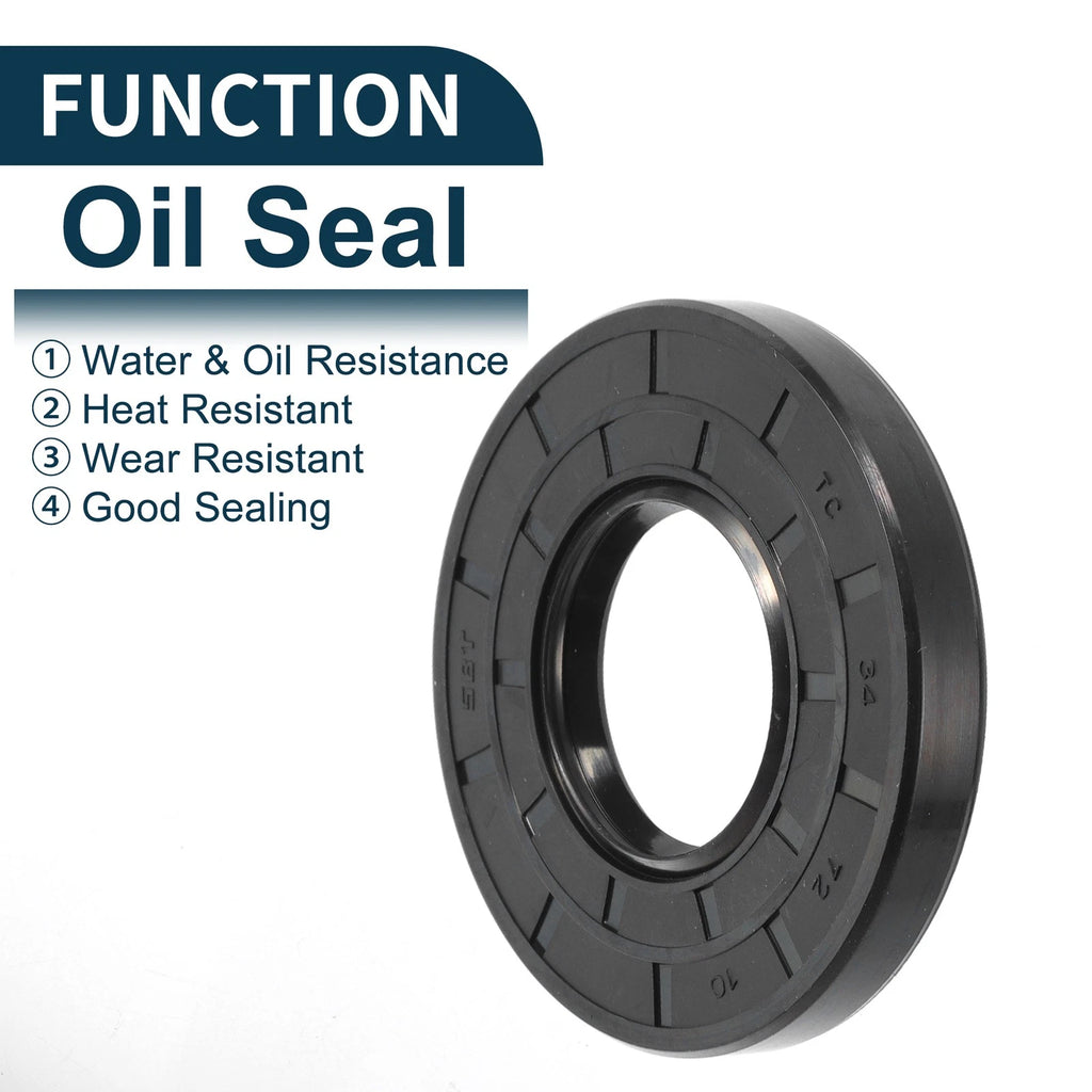 Set of 5 Oil Seal Rotary Shaft Seals NBR Rubber 34x72x10mm