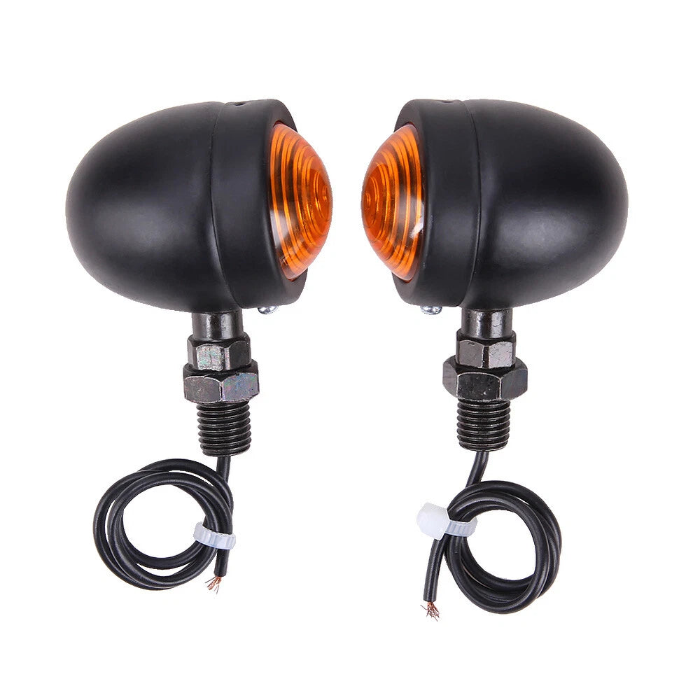 4X Amber Bullet Turn Signals for Harley Honda