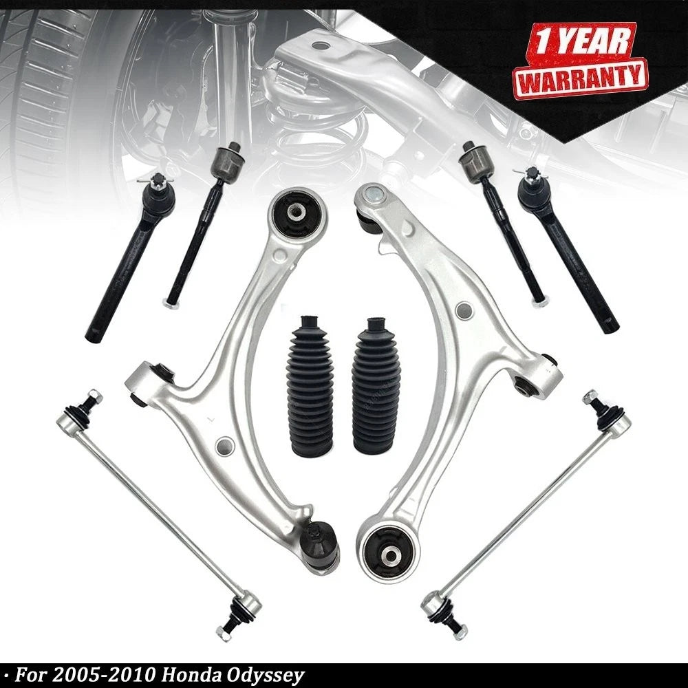 10Pc Front Lower Control Arm Suspension Kit for Honda Odyssey (2005â2010)