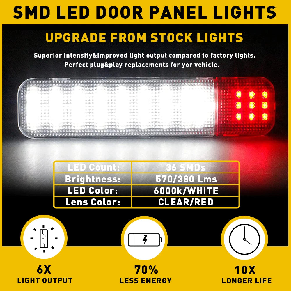 Red LED Door Courtesy Light for Chevy GMC Silverado Suburban Tahoe Sierra Yukon