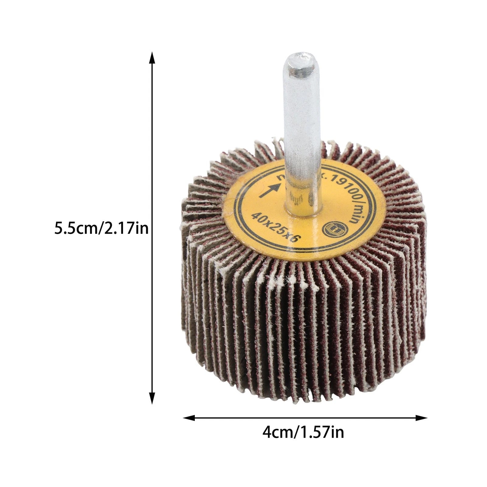Set of 5 Aluminum Oxide Flap Wheels for Various Applications (1-1/2" x 1" x 1/4")