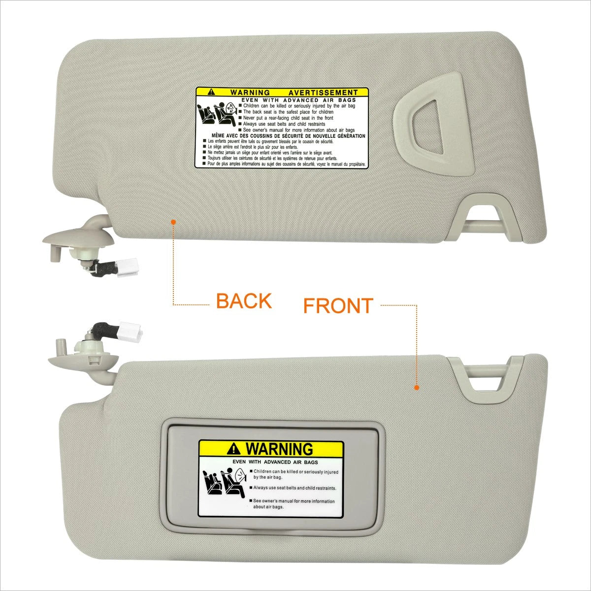 OE Style Sun Visor for Honda Accord (2008–2011) w/Vanity Light