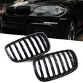 Gloss Black Front Kidney Grille for BMW X5 X6 E70 E71 (2007-2013)
