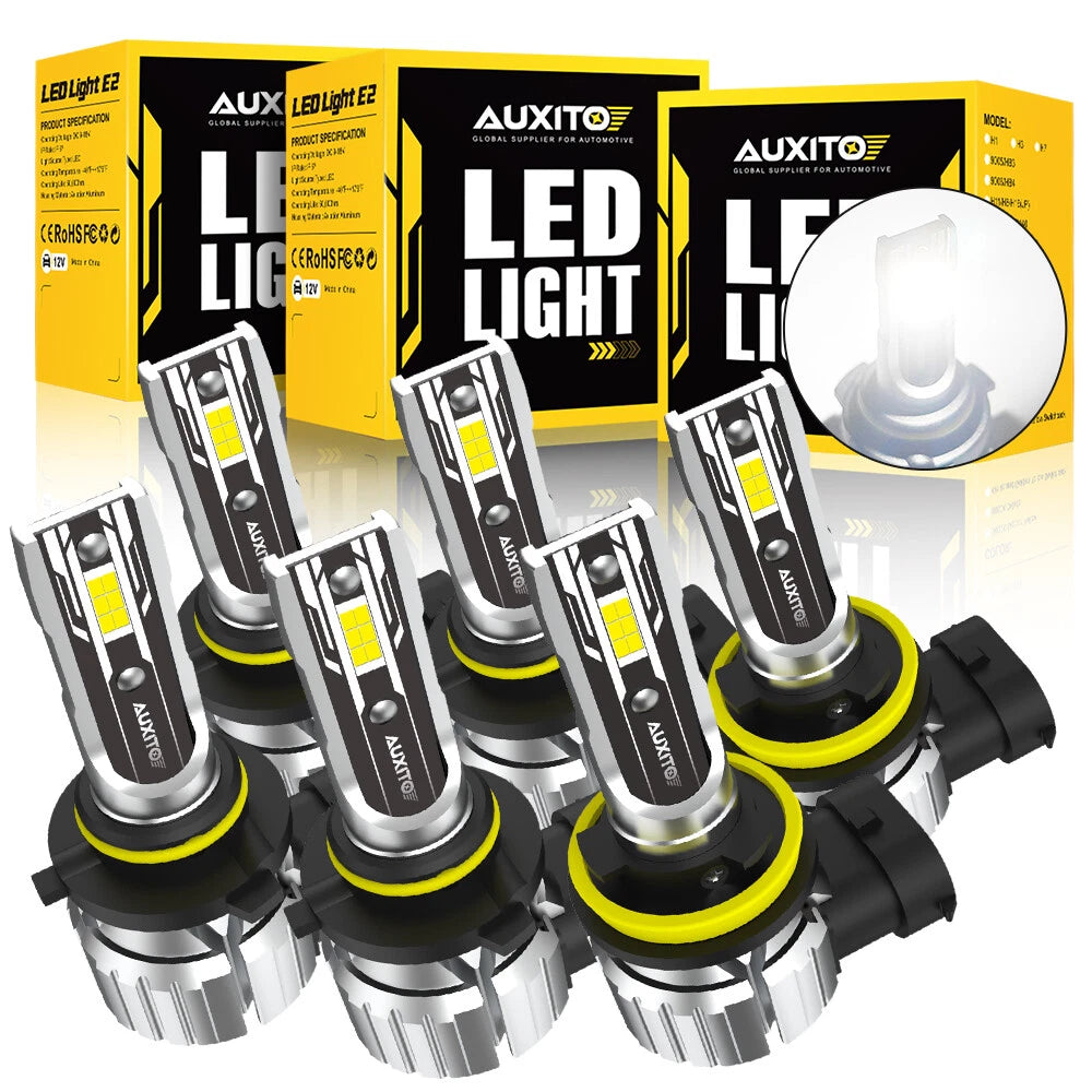 Set of 2 LED Headlight Bulbs for H11 (6500K, 120000LM)