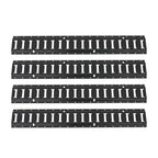 Set of 4 E Track Tie Down Rails for Garages (3') - Powder-Coat Black