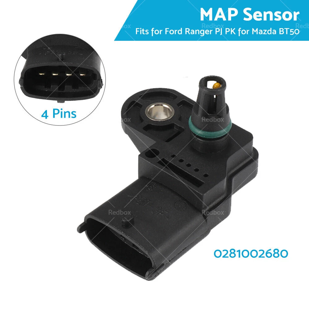 MAP Boost Pressure Sensor for Ford Ranger PJ PK Mazda BT50 (2006–2011) 0281002680