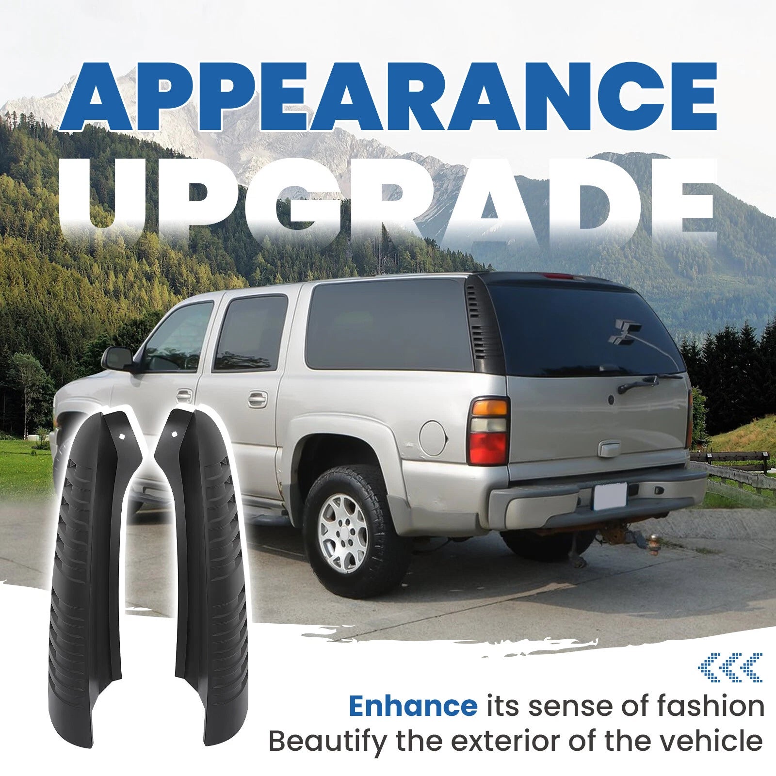 Rear D-Pillar Molding Trim Panels for Chevy Tahoe Suburban GMC Yukon (2000–2006)