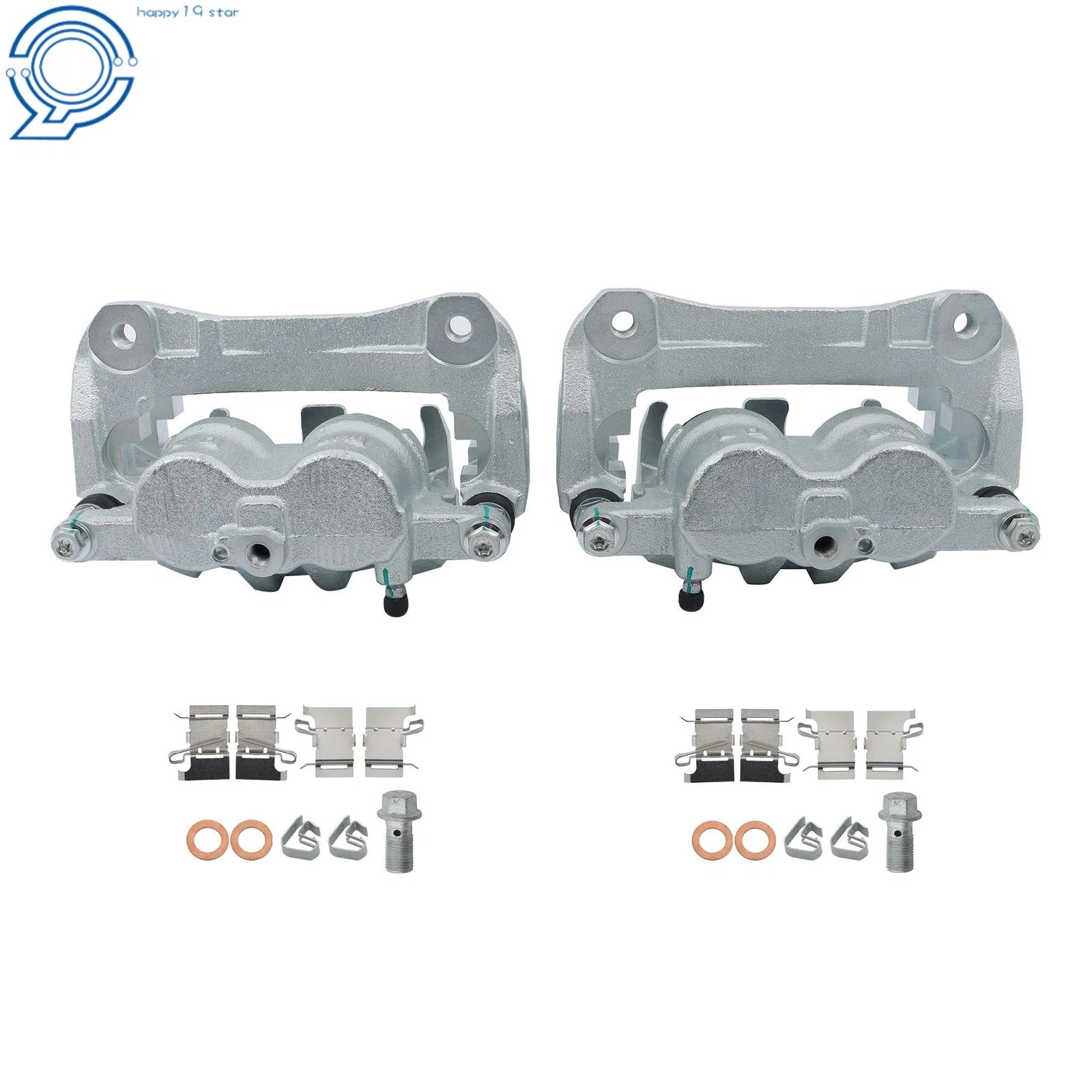 Set of 2 Front Brake Calipers w/ Bracket for Toyota Highlander (2010–2018)