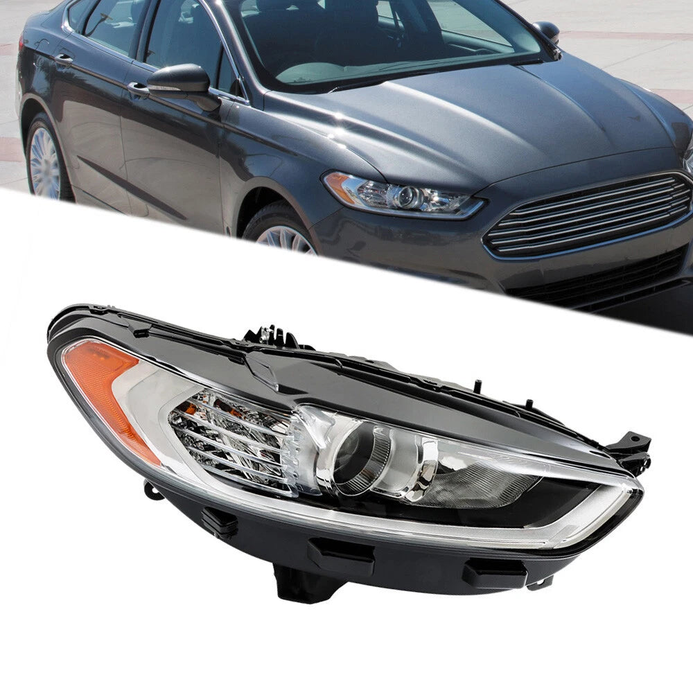 Halogen Headlight for Ford Fusion (2013–2016) Chrome Passenger Side