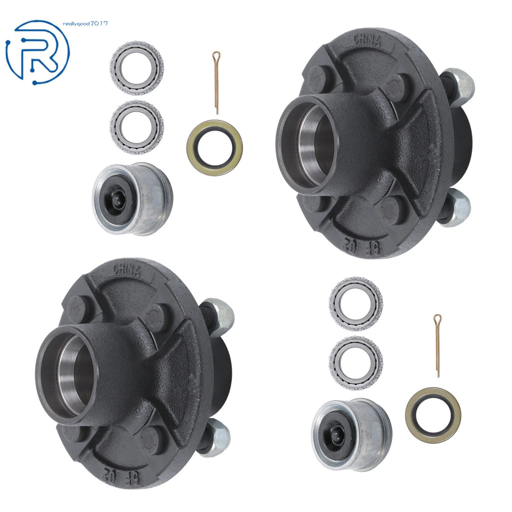 4" Trailer Hub Kit for 2000 lbs Trailers (1" Spindle)