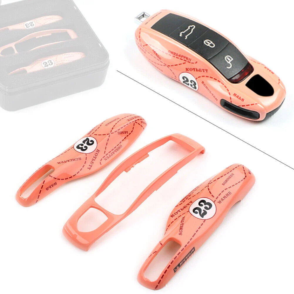 Pink Pig Case Shell Cover for Porsche Cayenne Panamera 911 Key Fob (10-20)
