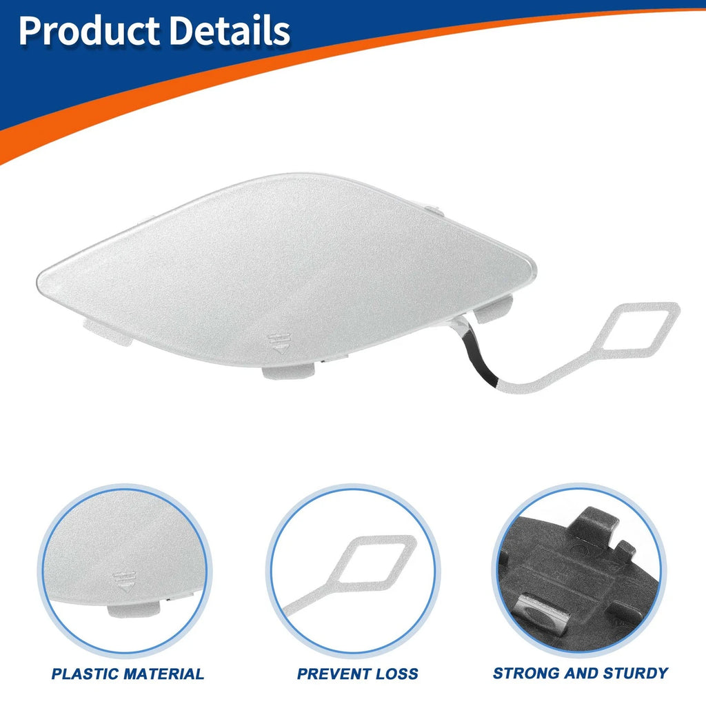 Tow Hook Cover for Mercedes-Benz (A2078850123) (2012–2018) Silver Tone