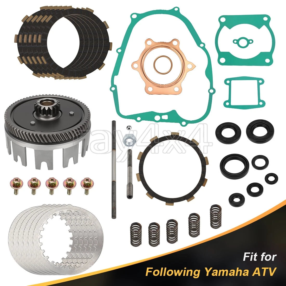 Clutch Basket Kit for Yamaha Blaster 200 (2000–2006) - Friction Plates & Gasket Springs