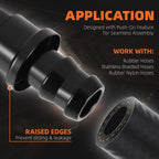 12AN to 3/4" Barb 90 Degree Push Lock Hose End Fitting (2000PSI)