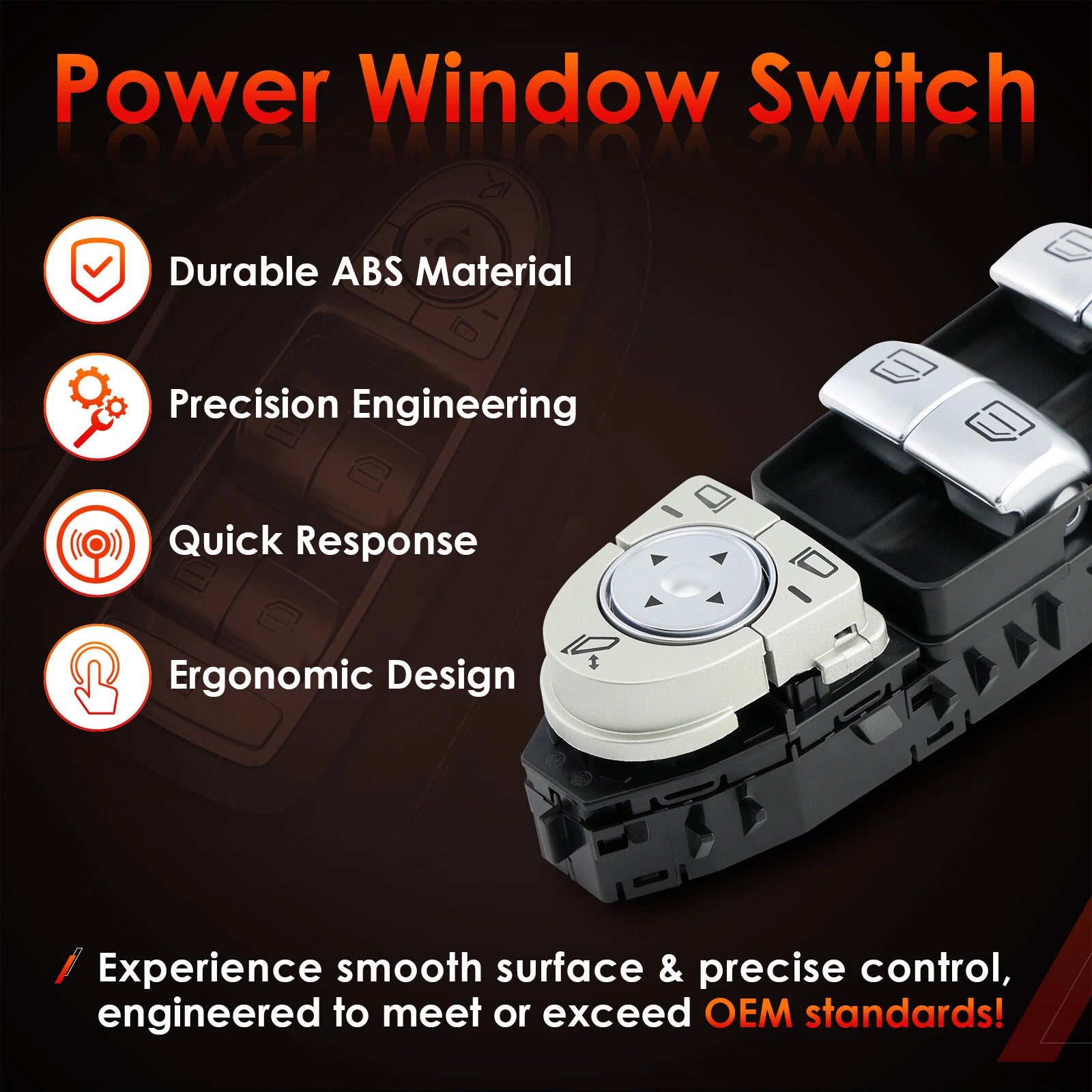 Master Power Window Switch for Mercedes-Benz C300 C350E C43 (2015-2020)