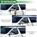 Set of 2 Front Left Right Door Window Belt Weatherstrip for Toyota Sienna (2004–2010)