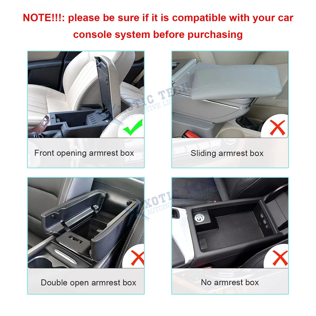 PU Leather Rhombus Center Armrest Box Cushion Trim for Universal (-)