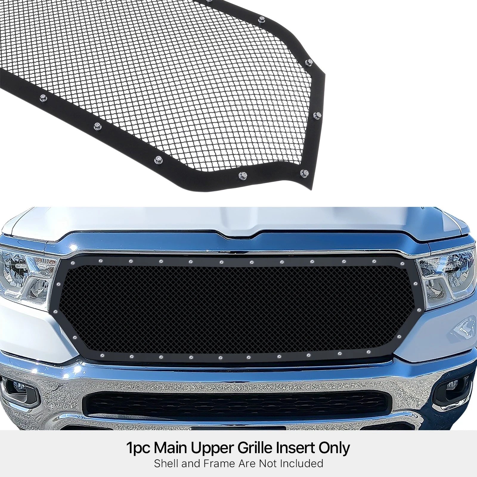 Upper Black Mesh Grille Insert for Ram 1500 Tradesman (2019-2024)