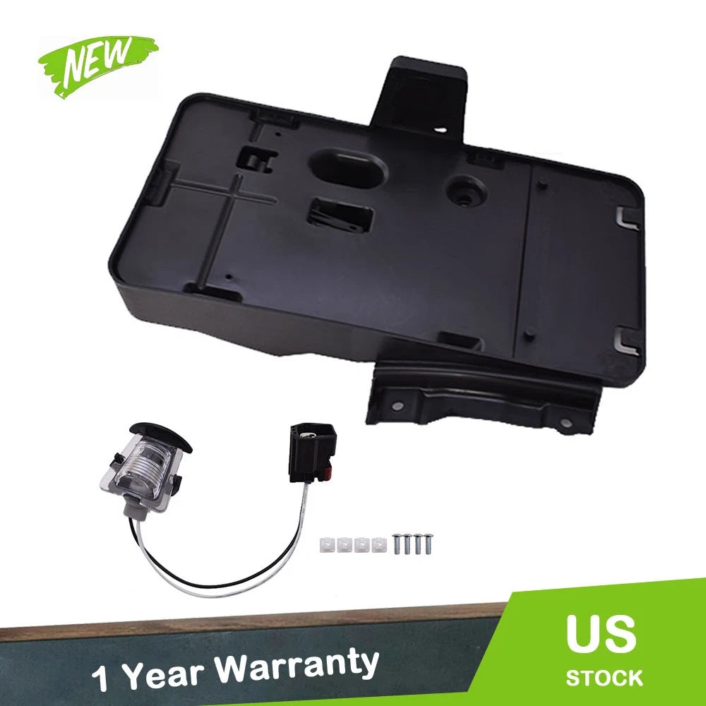 Rear License Plate Holder Mounting Bracket & Light for Jeep Wrangler JK (2007–2016)