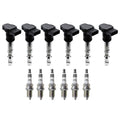 Set of 6 Ignition Coils & NGK Iridium IX Spark Plugs for Audi A6 Allroad Quattro (2000–2023)