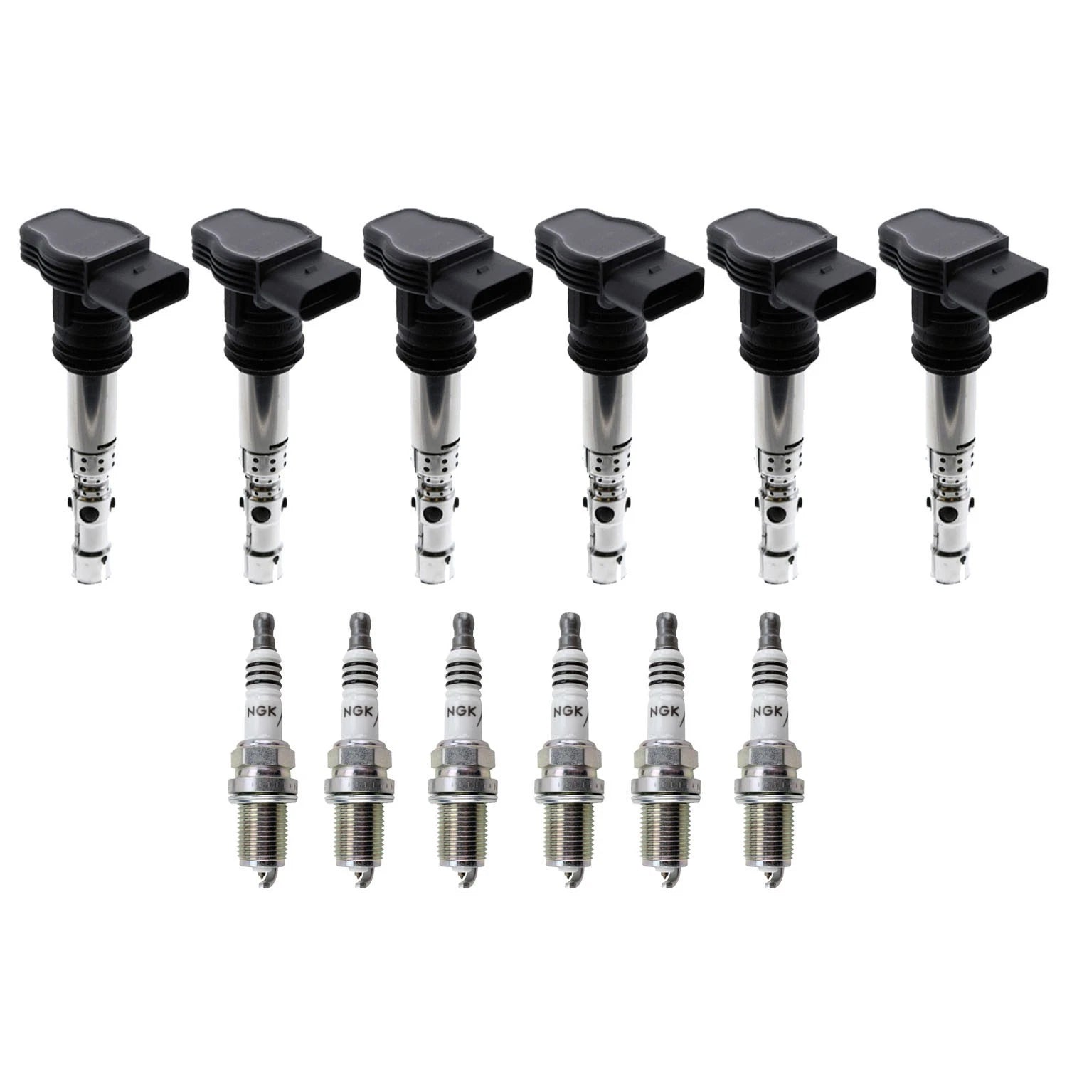 Set of 6 Ignition Coils & NGK Iridium IX Spark Plugs for Audi A6 Allroad Quattro (2000–2023)